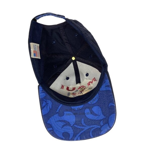Maui Hawaii Mens Embroidered Blue Hat Adjustable Cap Fish Design - Picture 6 of 7